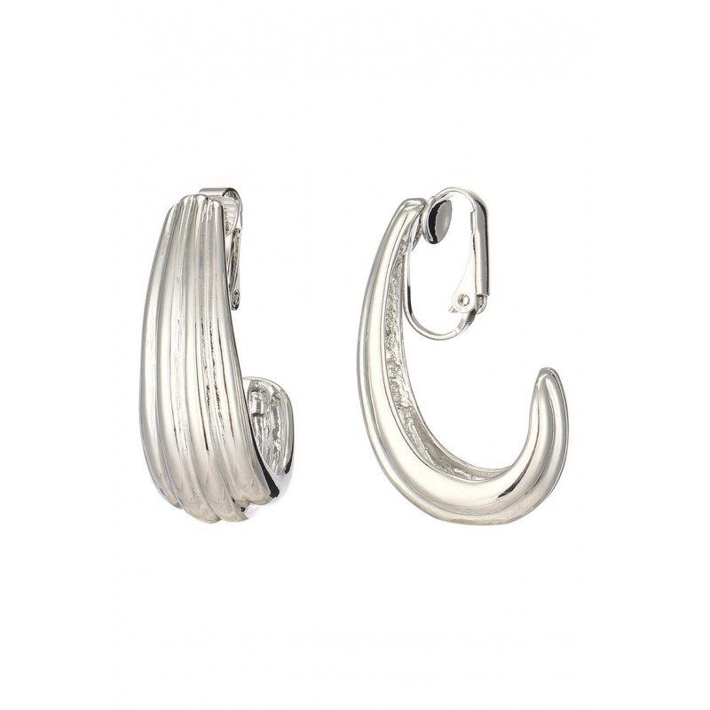 Nisrina - Boucle d'oreille clip Argentée