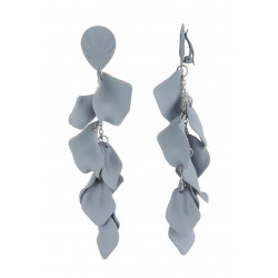 Finella - Boucle d'oreille clip Acier Grise