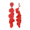 Finella - Boucle d'oreille clip Acier Rouge
