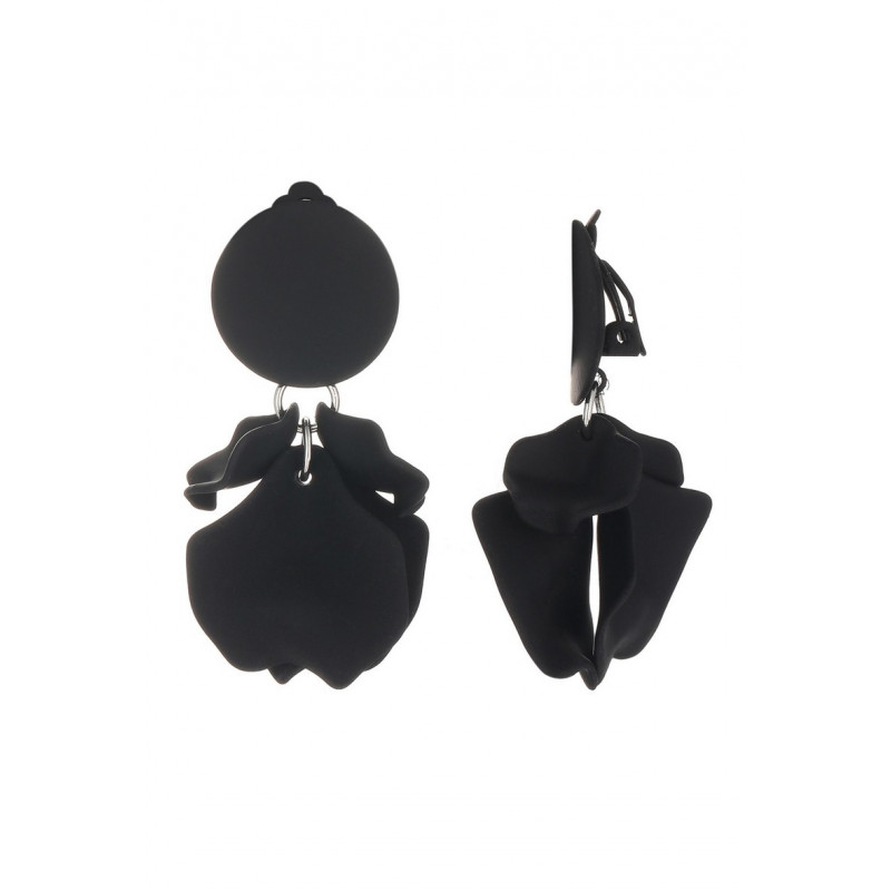 Flick - Boucle d'oreille clip Acier Noire