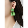 Flick - Boucle d'oreille clip Acier Turquoise