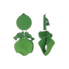 Flick - Boucle d'oreille clip Acier Verte