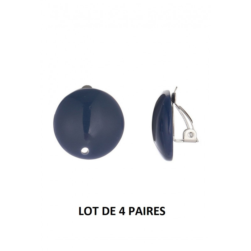 Tête de clip en Acier et résine Bleue marine