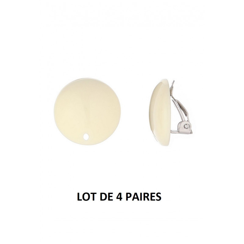 Tête de clip en Acier et résine Blanche