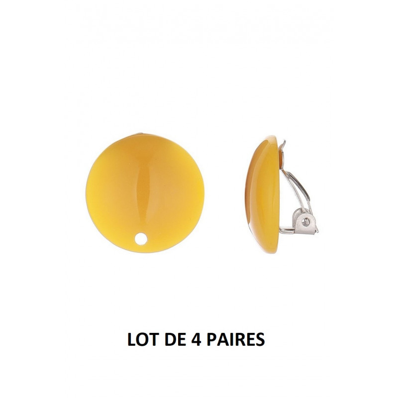Tête de clip en Acier et résine Jaune