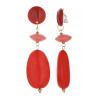 Uzima - Boucle d'oreille clip acier Rouge