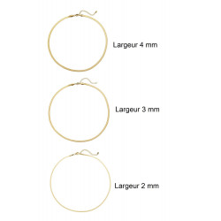 Undine - Lot de 6 colliers acier dorés