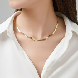 Undine - Lot de 6 colliers acier dorés