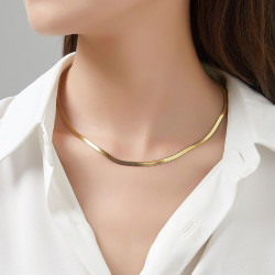 Undine - Lot de 6 colliers acier dorés