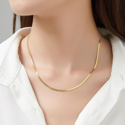 Undine - Lot de 6 colliers acier dorés