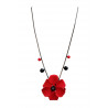 VALENTINE - Collier coquelicot