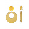 Azuma - Boucle d'oreille clip Acier Jaune
