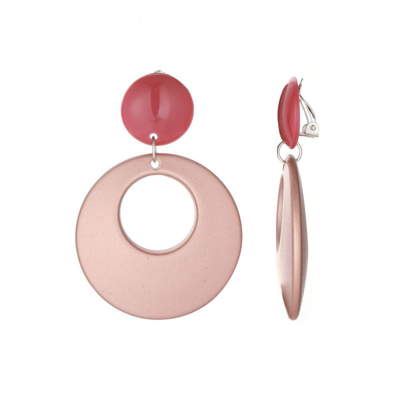 Azuma - Boucle d'oreille clip Acier Rose