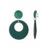 Azuma - Boucle d'oreille clip Acier Verte
