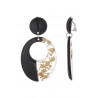 Fanchon - Boucle d'oreille clip Acier Noire
