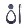 Fernanda - Boucle d'oreille clip Acier Bleue