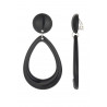 Fernanda - Boucle d'oreille clip Acier Noire
