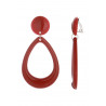 Fernanda - Boucle d'oreille clip Acier Rouge