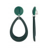 Fernanda - Boucle d'oreille clip Acier Verte