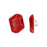 Najlae - Boucle d'oreille clip Acier Rouge