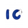 Nino - Boucle d'oreille clip Acier Bleue