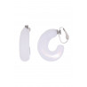 Nino - Boucle d'oreille clip Acier Blanche