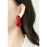 Nimat - Boucle d'oreille clip Acier Marron