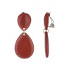 Nimat - Boucle d'oreille clip Acier Marron