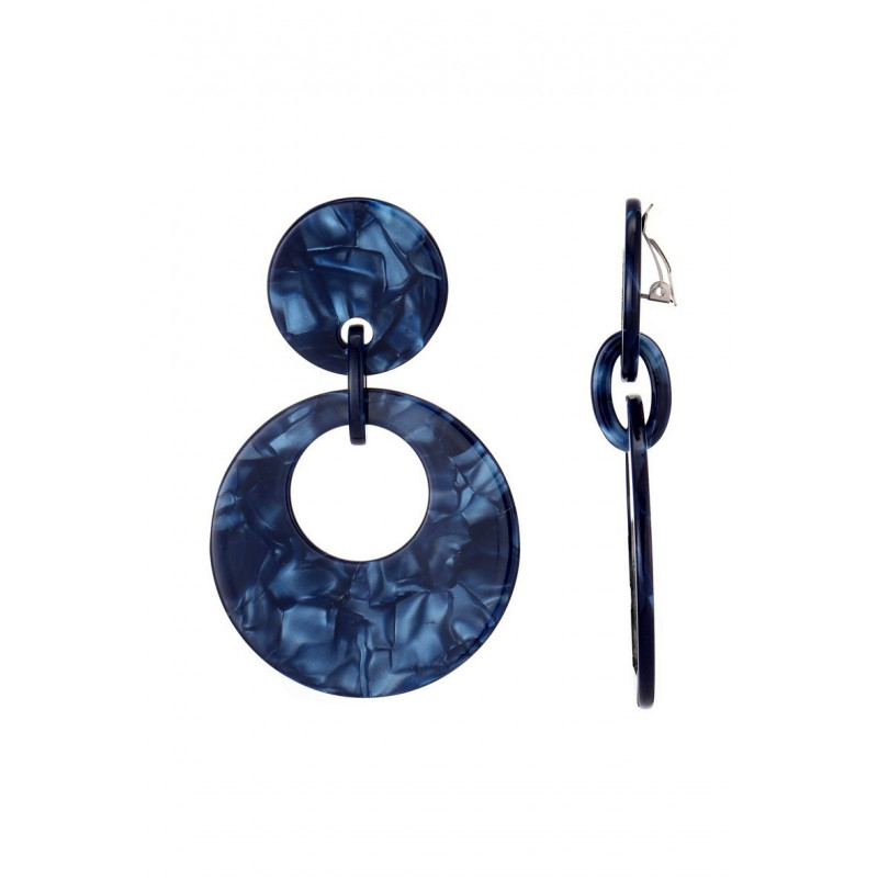 Nurten - Boucle d'oreille clip Bleue