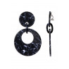 Nurten - Boucle d'oreille clip Acier Noire