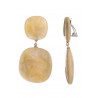Nousra - Boucle d'oreille clip Acier Beige