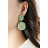 Nousra - Boucle d'oreille clip Acier Multicolore