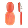 Ntombi - Boucle d'oreille clip Acier Orange