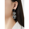 Nyx - Boucle d'oreille clip Acier Léopard