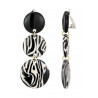 Nyx - Boucle d'oreille clip Acier Zébré