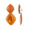 Nousha - Boucle d'oreille clip Acier Orange