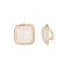 Nouha - Boucle d'oreille clip Blanche