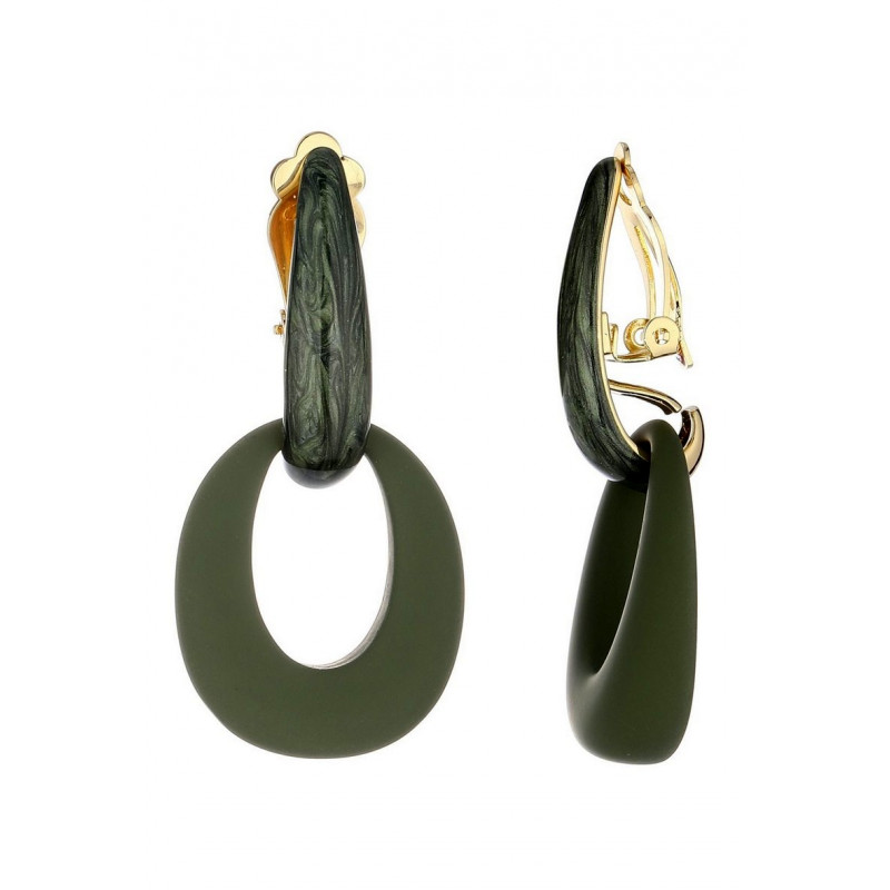 Nuray - Boucle d'oreille clip Kaki