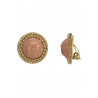 Zouhour - Boucle d'oreille clip Acier Camel