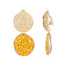 Nitza - Boucle d'oreille clip Jaune