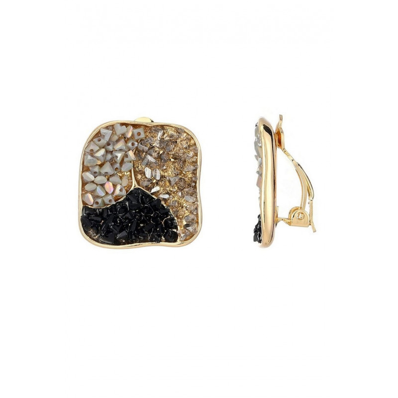 Niusha - Boucle d'oreille clip Noire