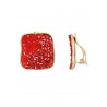 Niusha- Boucle d'oreille clip Rouge