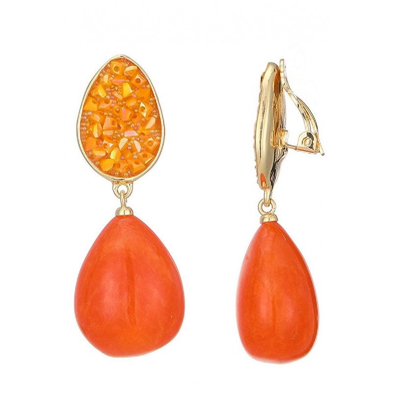 Nova - Boucle d'oreille clip Orange