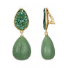 Nova - Boucle d'oreille clip Verte