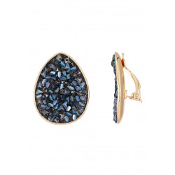 Nizhoni - Boucle d'oreille clip Bleue nuit