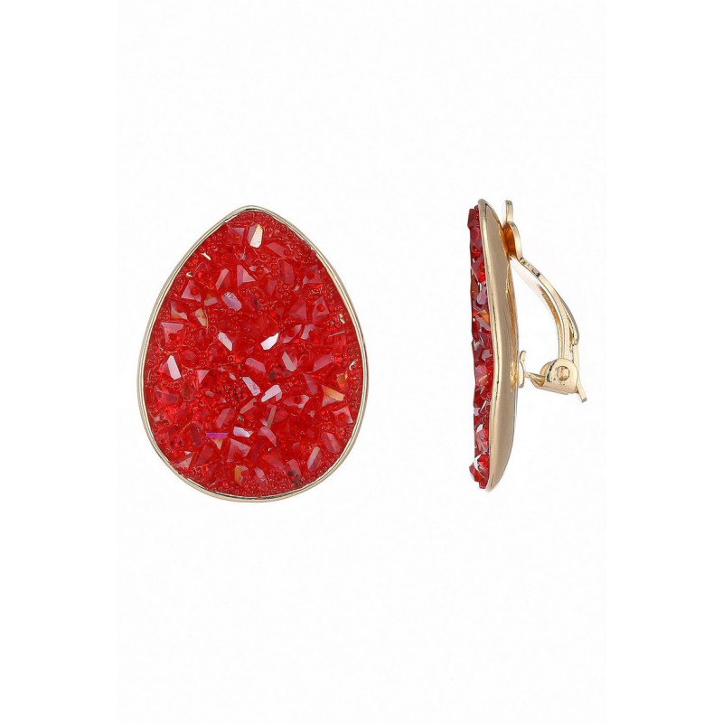 Nizhoni - Boucle d'oreille clip Rouge