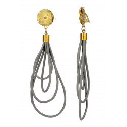 Zenjabil - Boucle d'oreille clip Grise