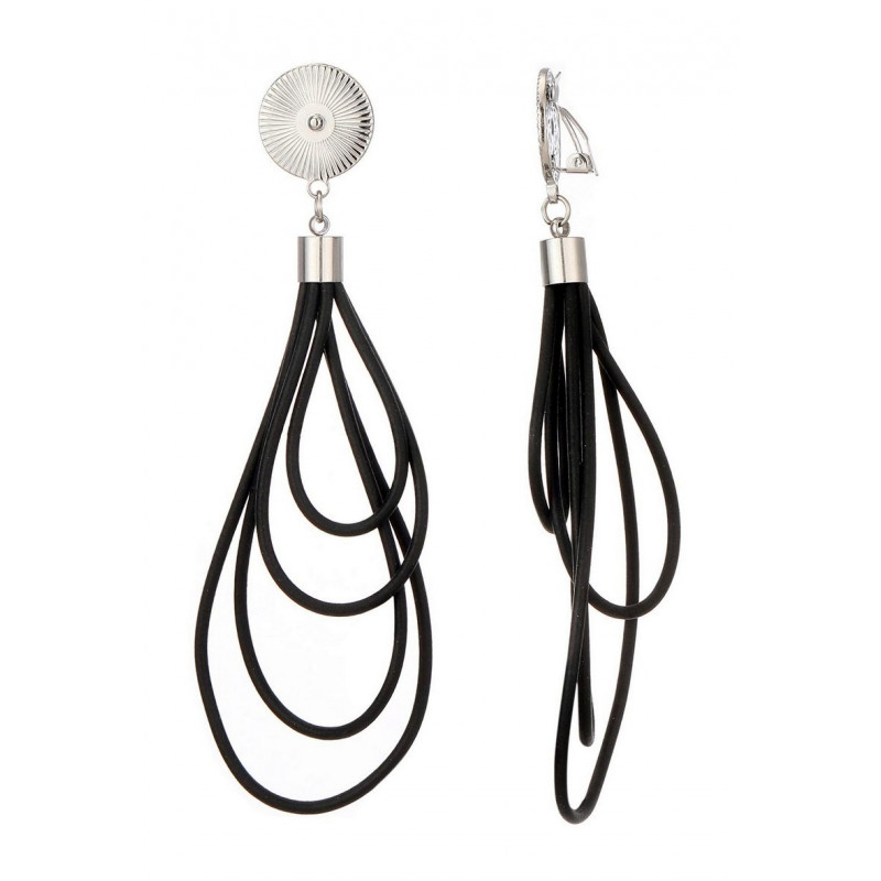 Zenjabil - Boucle d'oreille clip Noire