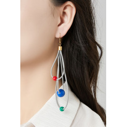 Zineb - Boucle d'oreille crochet Rouge