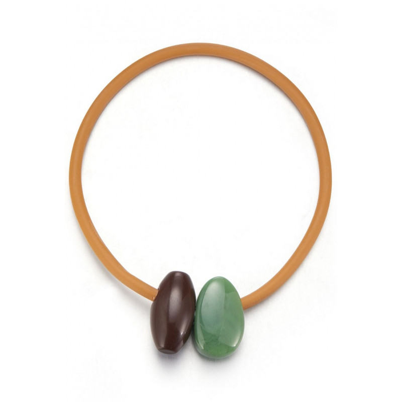 Sariha - Collier Marron Vert